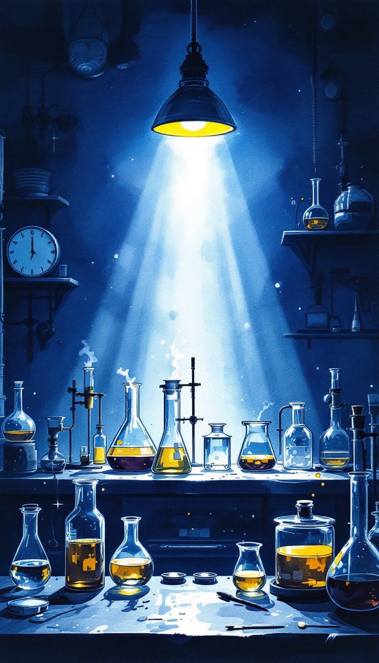 Free Midnight Science Experiment Image - Laboratory, Chemistry, Science ...