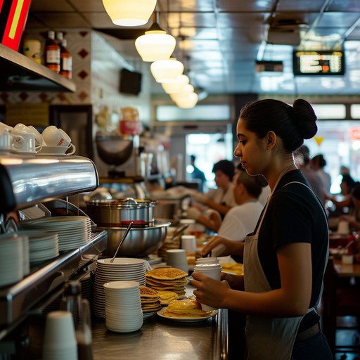 Free Bustling Restaurant Scene Image - Restaurant, Waitress, Busy ...