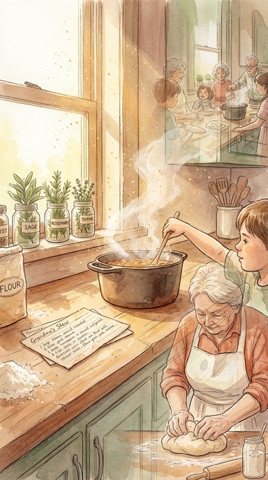 Free Nostalgic Cooking Moments Image - Kitchen, Nostalgic, Watercolor ...