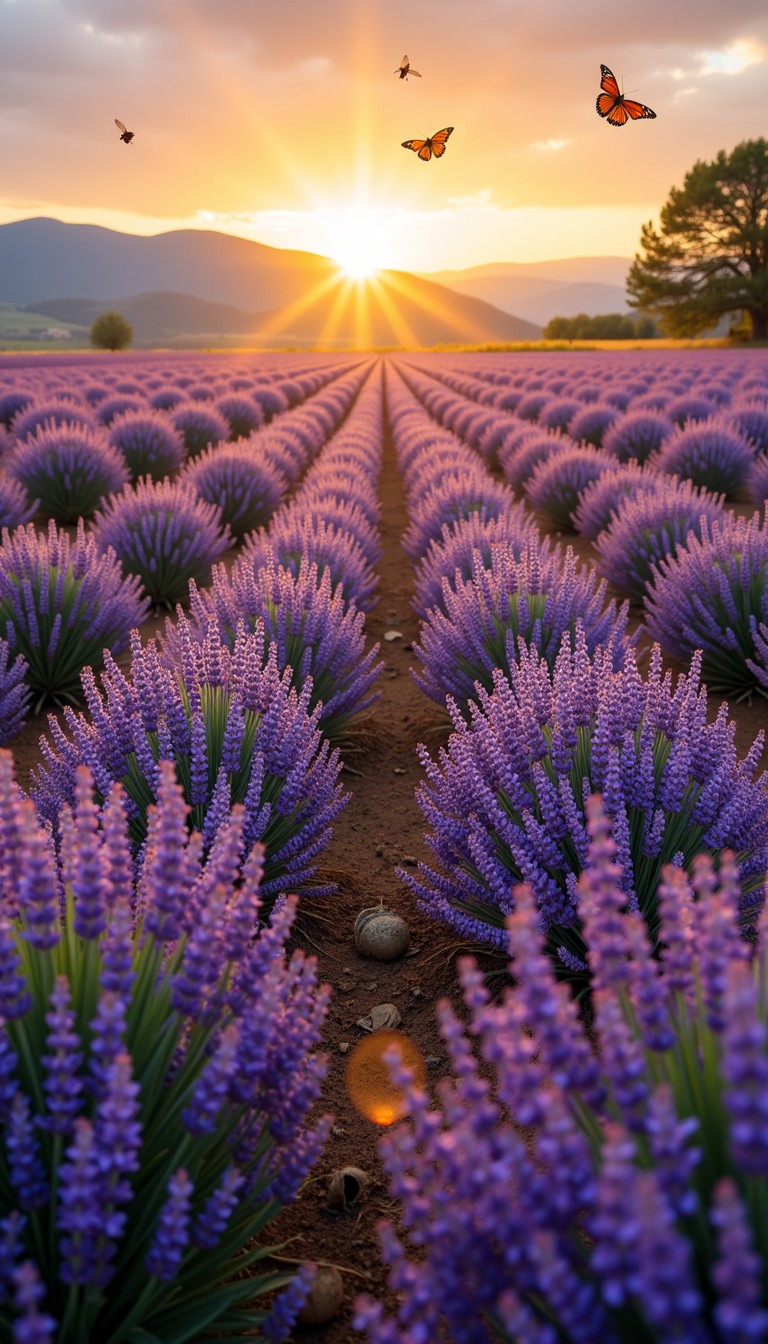 Free Lavender Field Sunset Image - Lavender, Sunset, Purple | Download ...