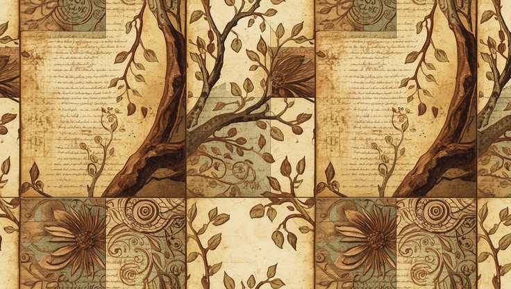 Free Aged Book Branches Image - Vintage, Botanical, Pattern | Download ...