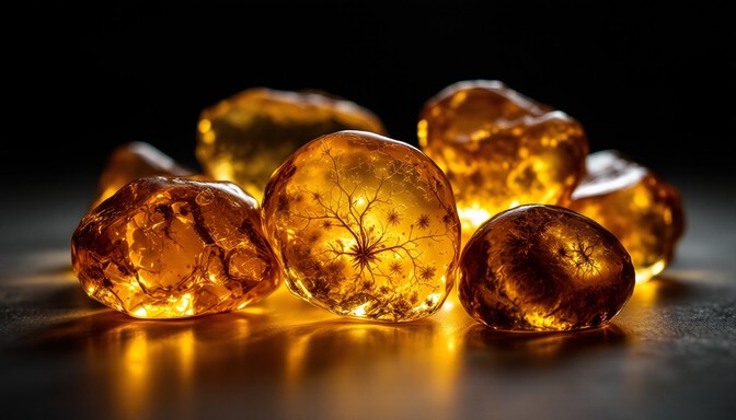 Free Glowing amber treasures Image - Amber, Fossilized, Resin ...