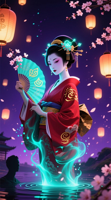 Download Ethereal Geisha Transformation Image - Geisha, Woman, Mystical ...