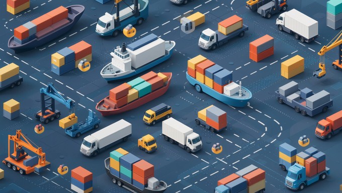 Free Isometric Freight Flow Image - Logistics, Isometric, Shipping ...