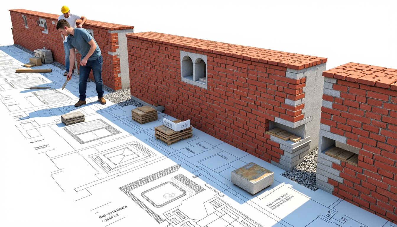 Free Blueprint to Bricks Image - Masonry, Bricklaying, Construction ...