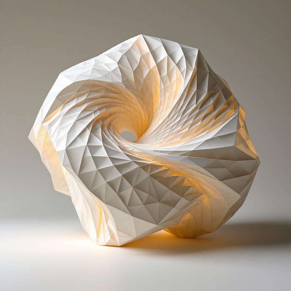 Free Geometric Paper Sculpture Image - Origami, Geometric, Sculpture ...