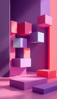 Floating Blocks Gradient Free Floating Geometric Blocks Image - Geometric, Minimal, Blocks ...