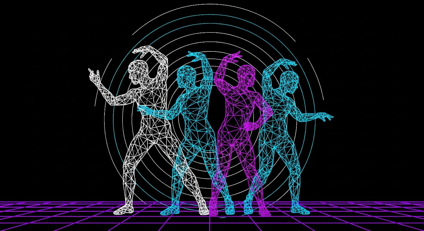 Neon Rave Motion Free Neon Dance Motion Photo - Dancer, Wireframe, Neon | Download at ...