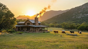 Download Sunset over ranch Image - Sunset, Ranch, Countryside | StockCake