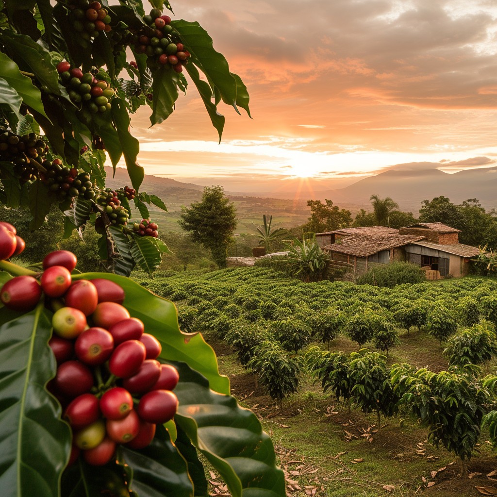 Free Coffee Farm Sunrise Image - Sunrise, Coffee, Farm | Download at ...