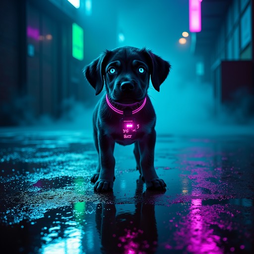Perro Neon Free Neon Cyber Puppy Image - Puppy, Cyberpunk, Neon | Download at ...