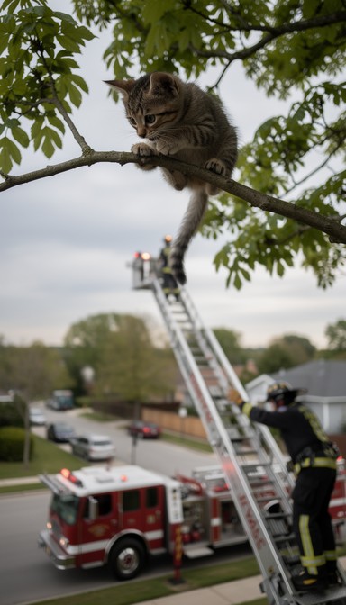 Free Kitten Rescue Operation Image - Kitten, Rescue, Firefighters ...