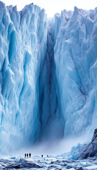 A towering wall of ancient ice, evoking the Wall guarded by the Night's Watch