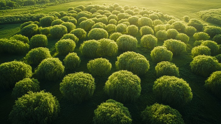 Free Verdant tree orbs Image - Aerial, Green, Trees | Download at StockCake