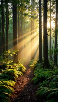 Free Enchanted Forest Path Image - Forest, Sunbeams, Path | Download at ...