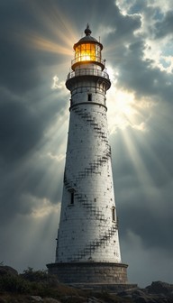Free Radiant Coastal Beacon Image - Lighthouse, Beacon, Stormy ...