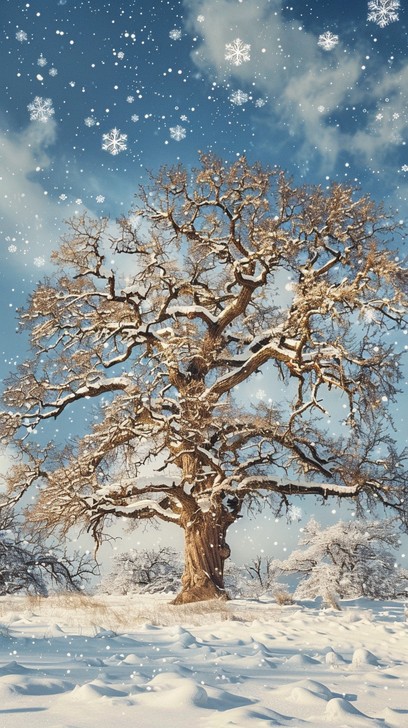Free Illuminated Winter Tree Image - Winter, Snow, Tree | Download at ...