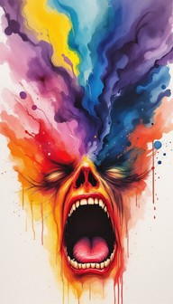 Free Primal Scream Ascends Image - Watercolor, Expressionism, Scream ...
