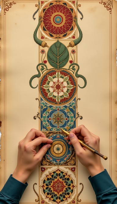 Geometric Handcraft Free Artisan's Sacred Geometry Image - Artisan, Geometry, Manuscript ...