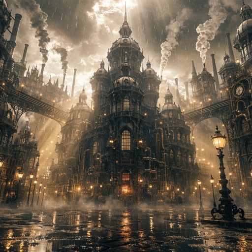 Free Steampunk Golden Cityscape Image - Steampunk, Cityscape, Victorian ...