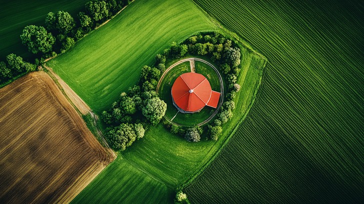 Free Aerial rural view Image - Aerial, Rural, Green | Download at StockCake