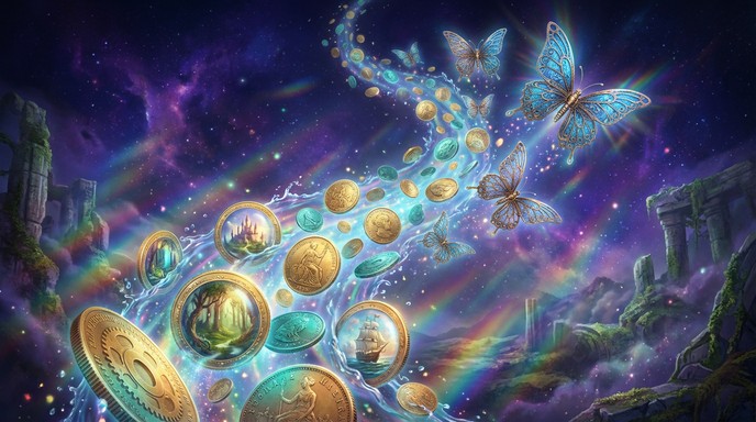 Free Magical Coin Transformation Image - Surreal, Fantasy, Coins ...