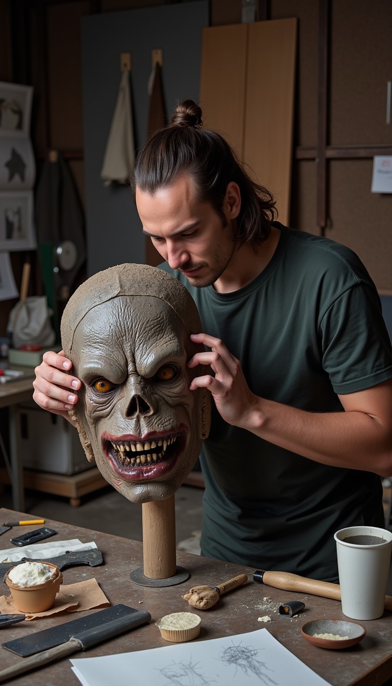 Monster Mask Creating Free Monster Mask Making Image - Monster, Mask, Sculpture | Download at ...