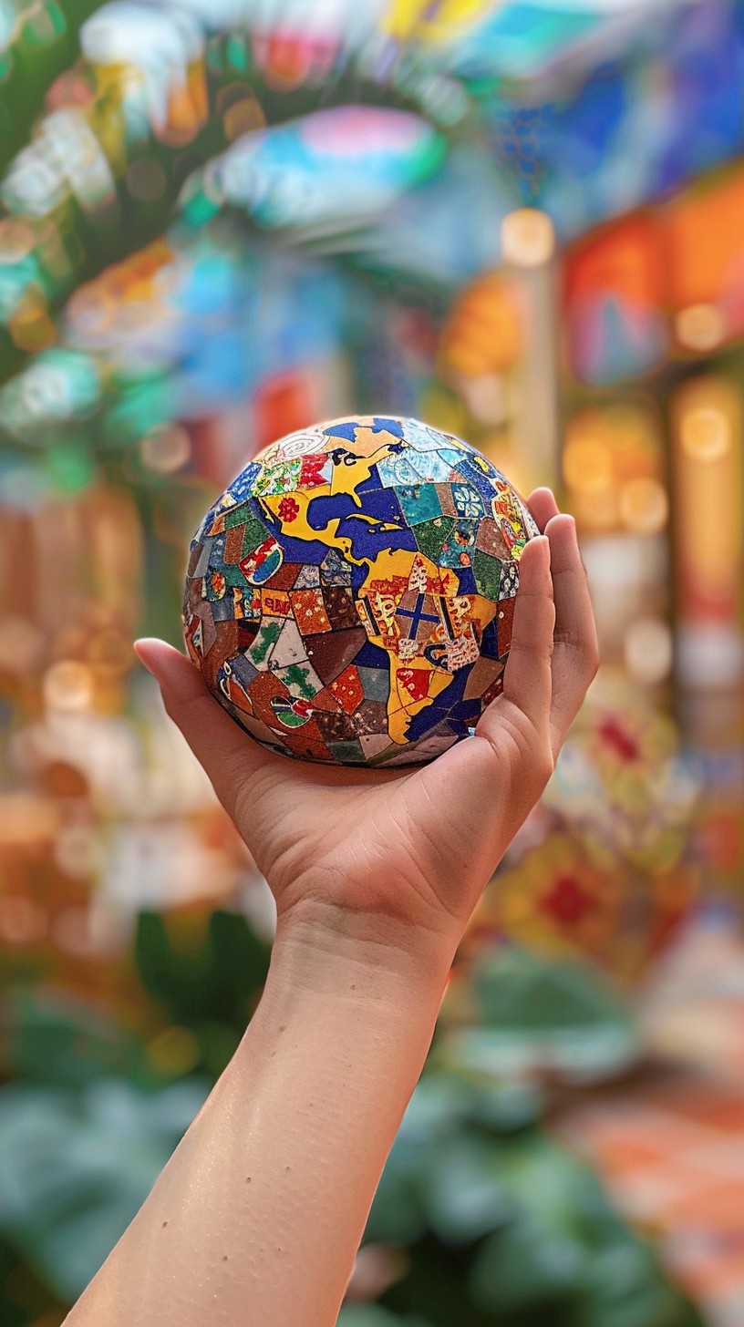 Free Colorful World Globe Image - Globe, Hand, Colorful | Download at ...