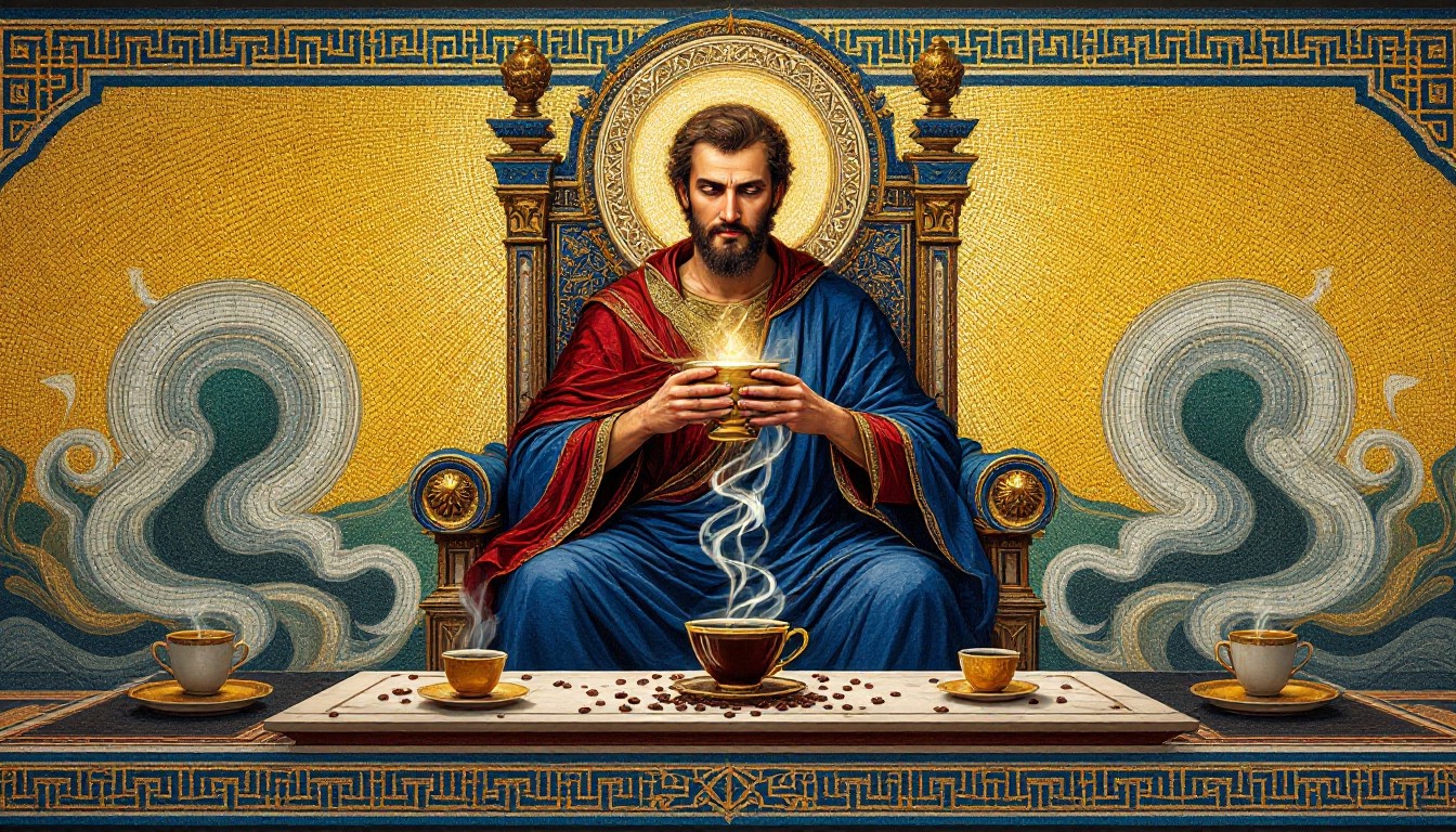 Free Sacred Coffee Ritual Image - Mosaic, Byzantine, Coffee | Download ...