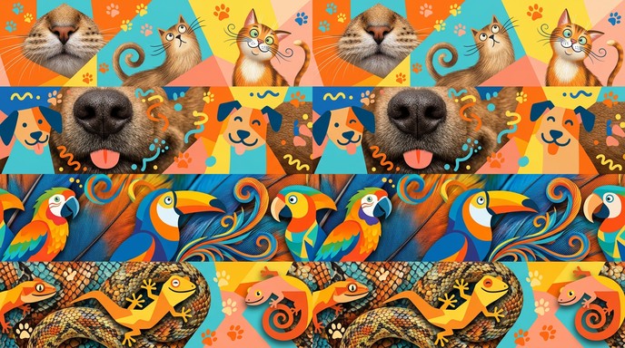 Free Playful Animal Pattern Image - Pattern, Animals, Playful ...