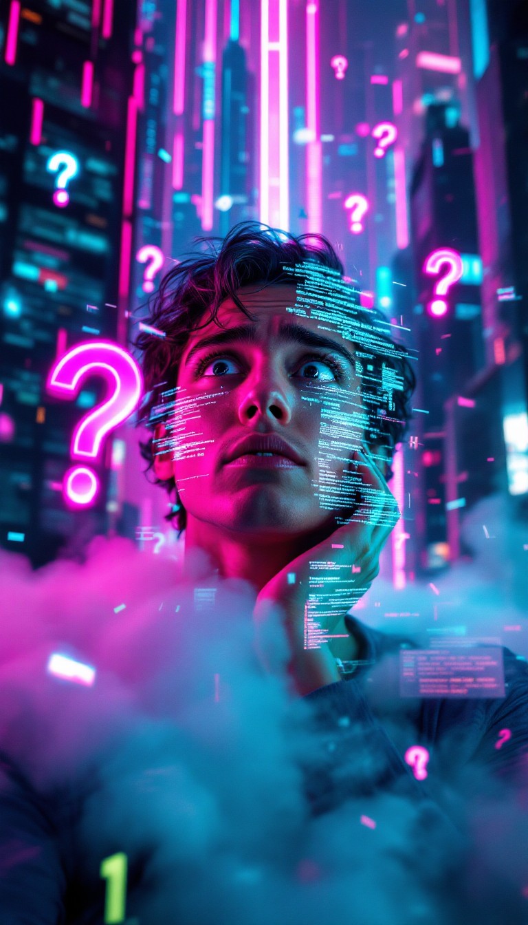 Free Digital Confusion Portrait Image - Cyberpunk, Holographic ...