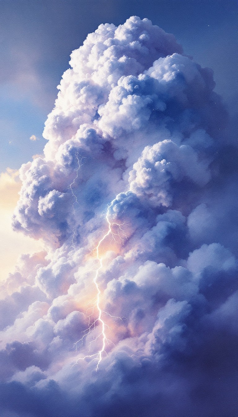 Free Majestic Lightning Storm Image - Watercolor, Cloud, Lightning ...