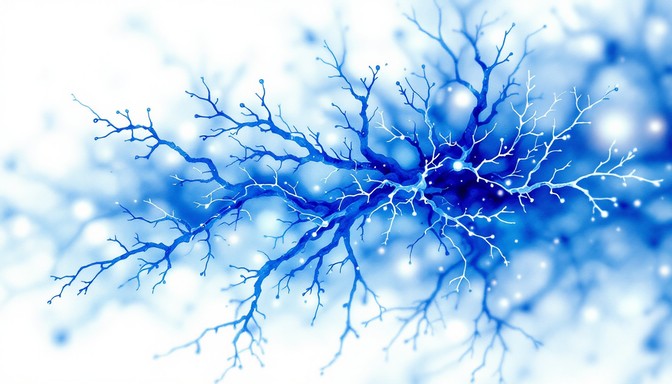 Dendrites Pattern Background Free Blue Dendrite Watercolor Photo - Dendrite, Neuron, Watercolor ...