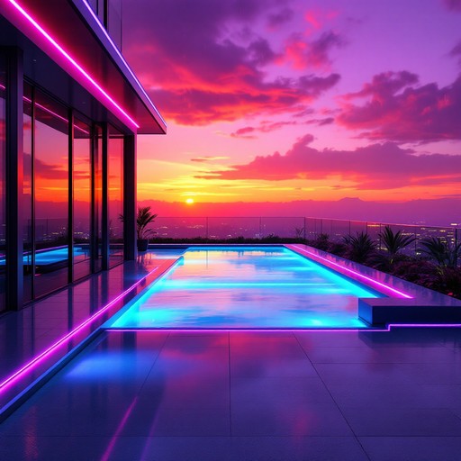 Sunset Image Neon Free Neon Sunset Paradise Image - Futuristic, Cyberpunk, Neon ...