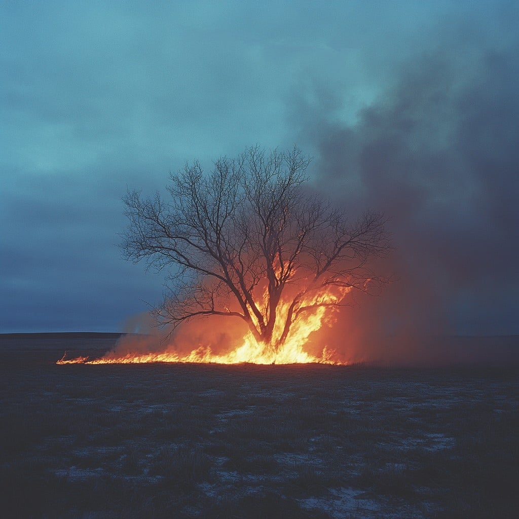 Free Tree Ablaze Night Photo - Fire, Tree, Night | Download at StockCake