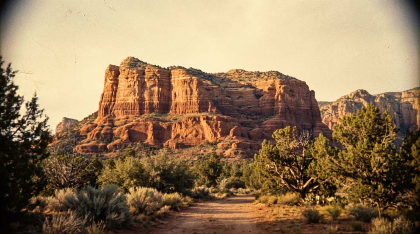 Free Vintage Red Rocks Image - Sedona, Arizona, Desert | Download at ...