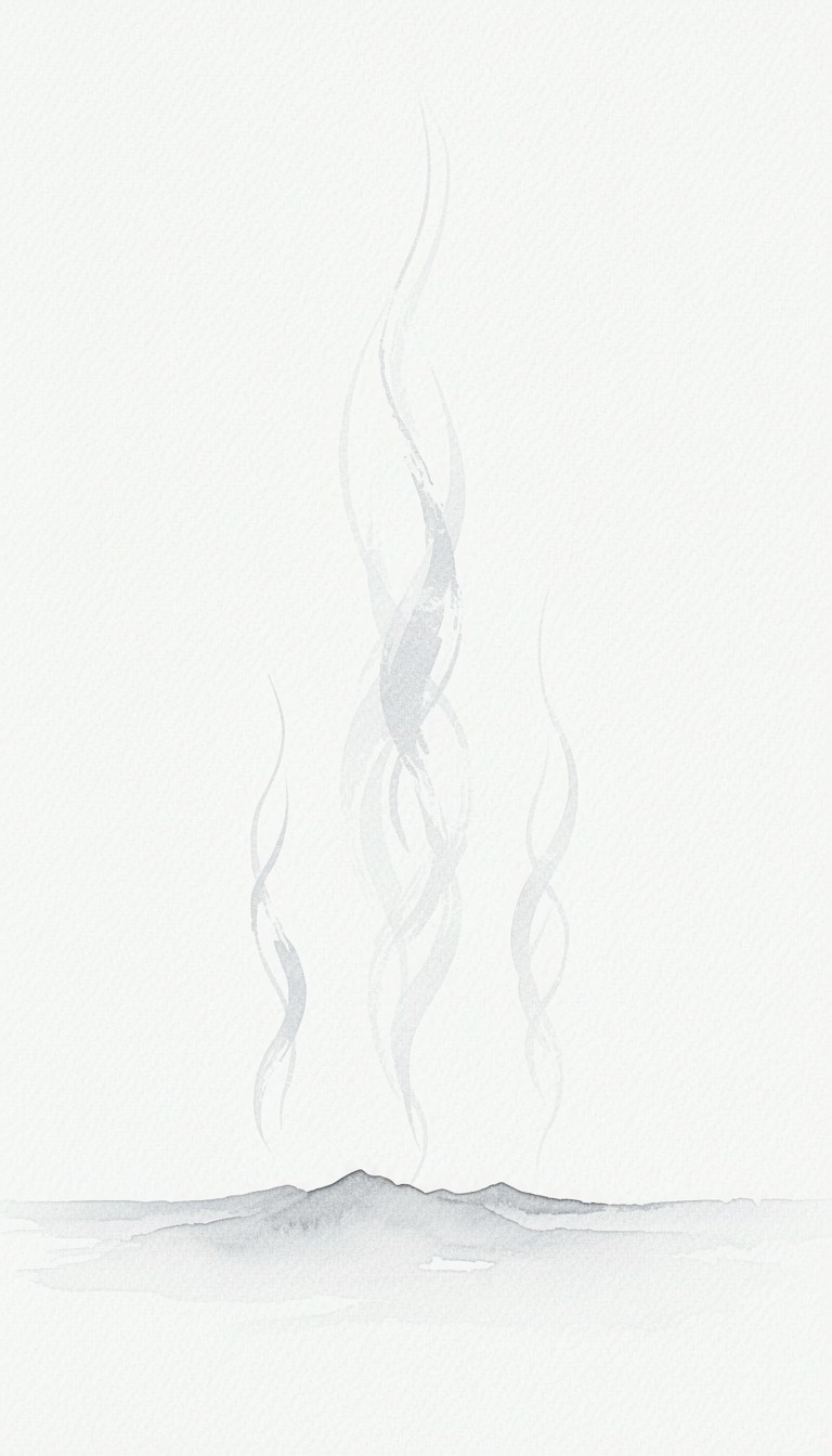 Silver Mist Steps Free Rising Silver Mist Image - Watercolor, Minimal, Ethereal ...