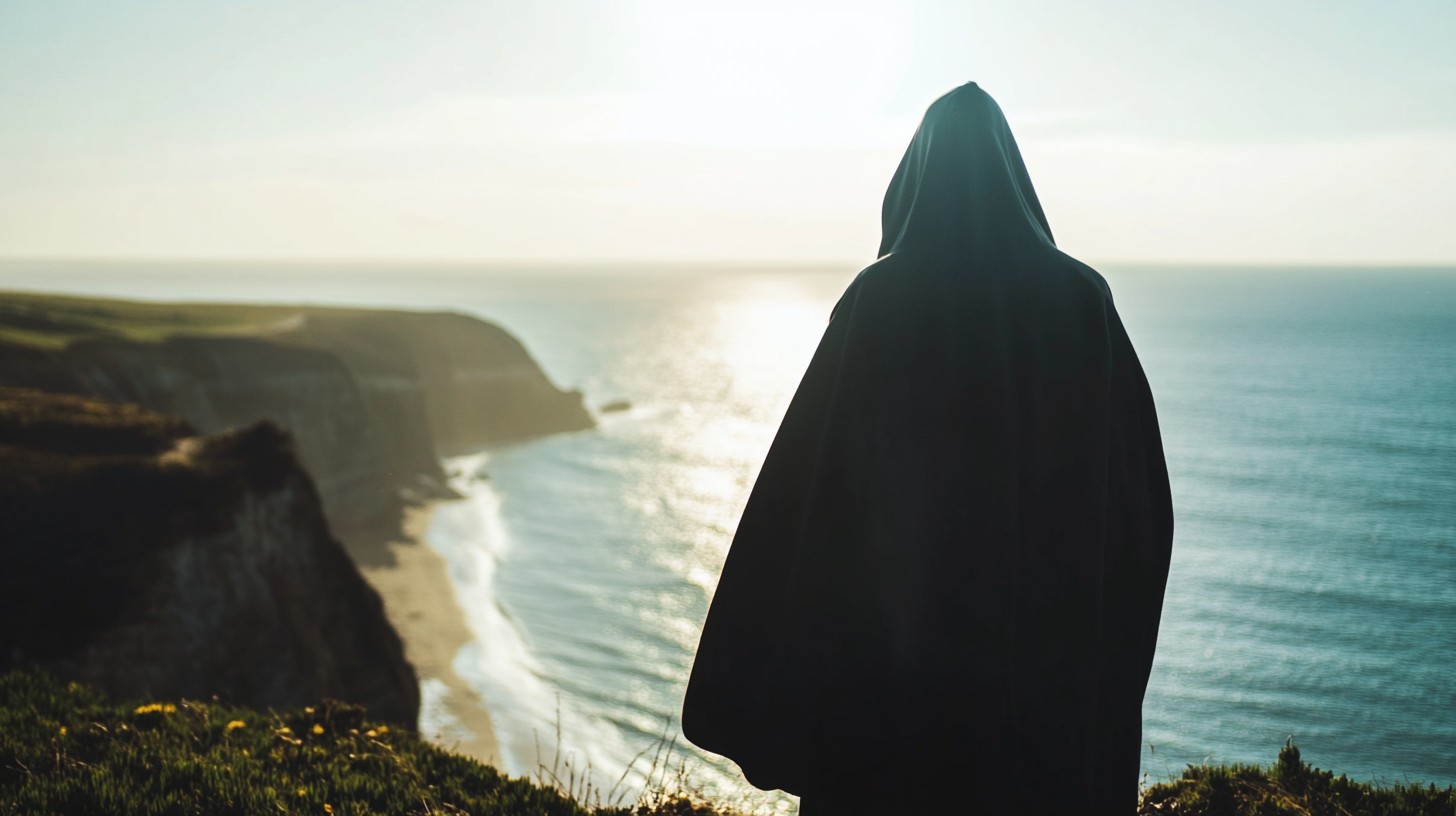 Free Mysterious coastal figure Image - Mystery, Solitude, Cliff ...