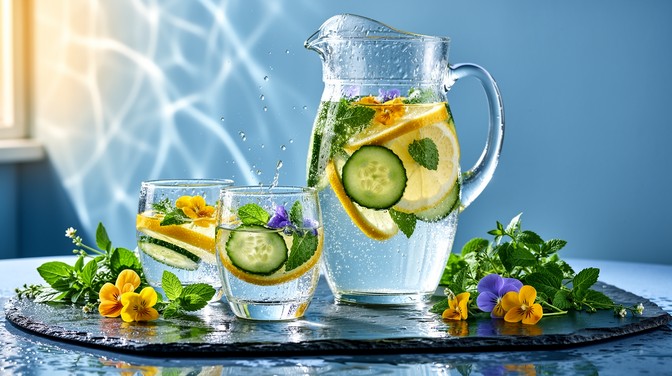 Free Healthy Refreshing Break Image - Infused, Water, Cucumber ...