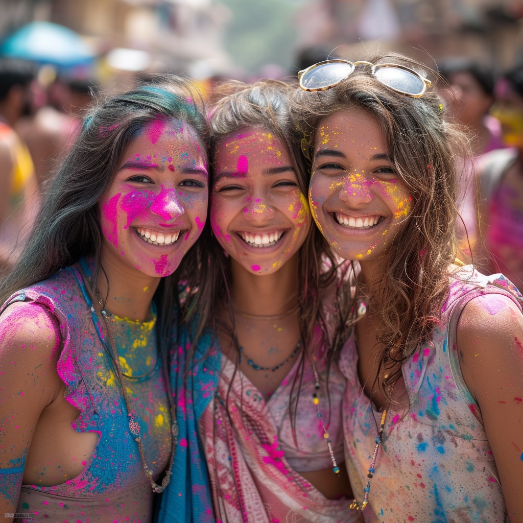 Free Festive Colorful Friends Image - Festival, Friends, Happiness ...