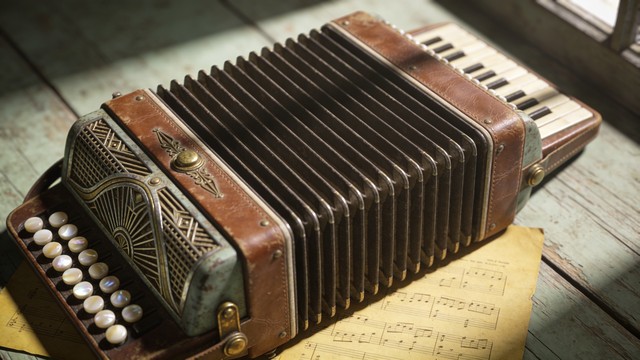 Free Vintage Accordion Spotlight Image - Accordion, Vintage, Musical ...