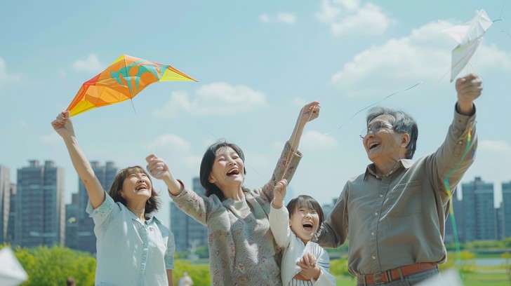 Free Joyful Kite Flying Image - Grandfather, Grandson, Kite | Download ...
