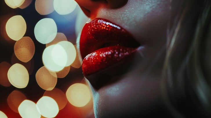 Lips Theme Free Glittering Red Lips Image | Download at StockCake