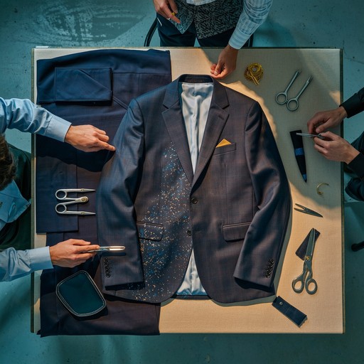 Deconstructed Scissors Free Suit Deconstruction Process Image - Suit, Tailoring ...