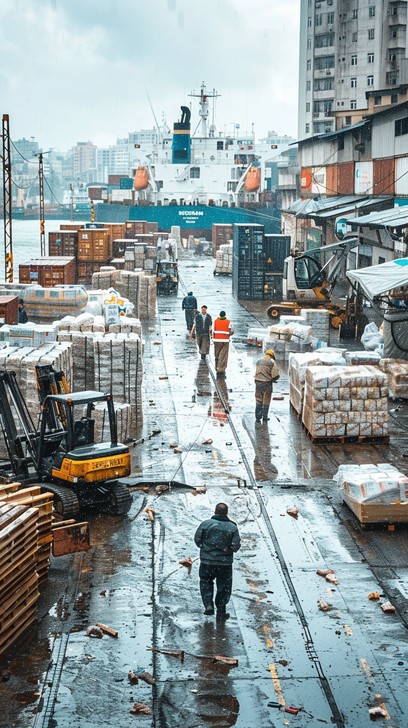 Free Rainy Cargo Port Image - Cargo, Port, Rain | Download at StockCake