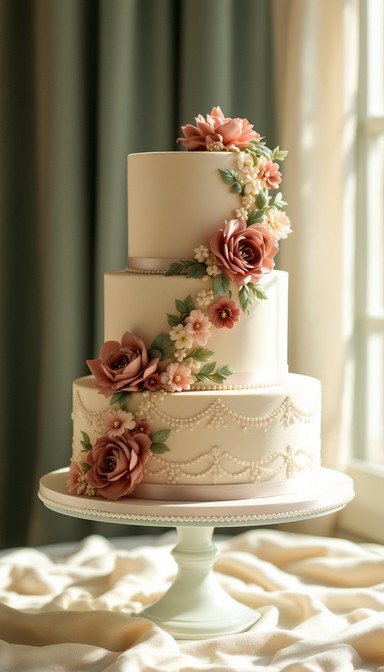 Free Elegant Floral Cake Image - Wedding, Cake, Vintage | Download at ...