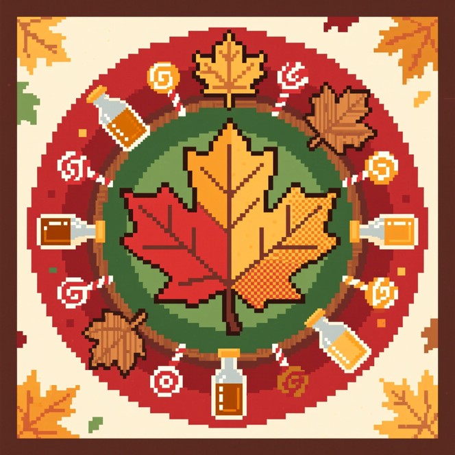 Free Pixelated Maple Mandala Image - Maple, Pixel, Mandala | Download ...