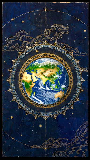 Earth Renaissance Style Free Earth Sacred Illumination Image - Earth, Planet, Manuscript ...