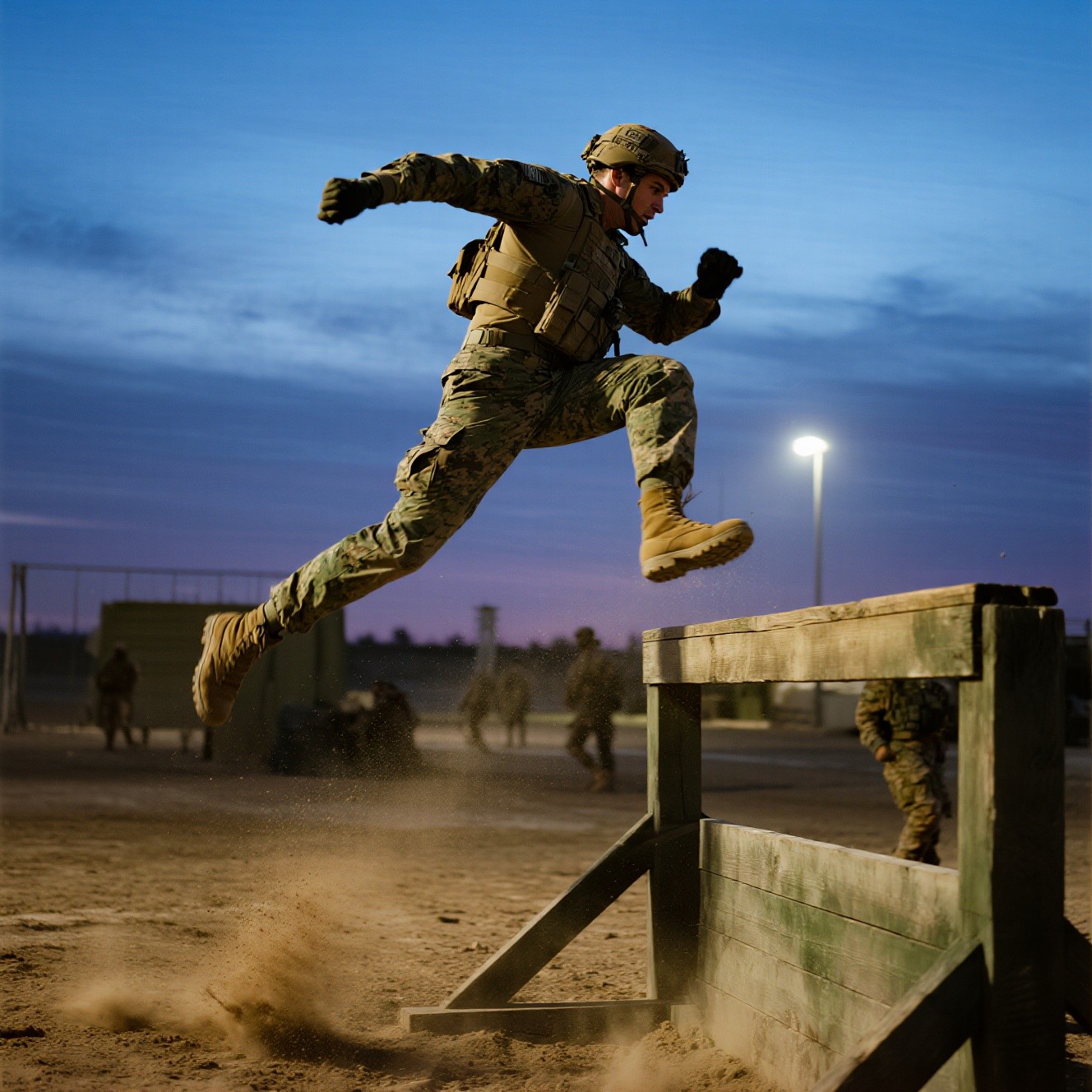 Fighter Jump Download Warrior In Flight Image - Military, Training, Jump | StockCake