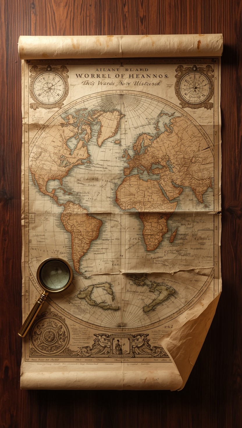 Map Photo Free Vintage World Map Image - Vintage, Map, Cartography | Download at ...